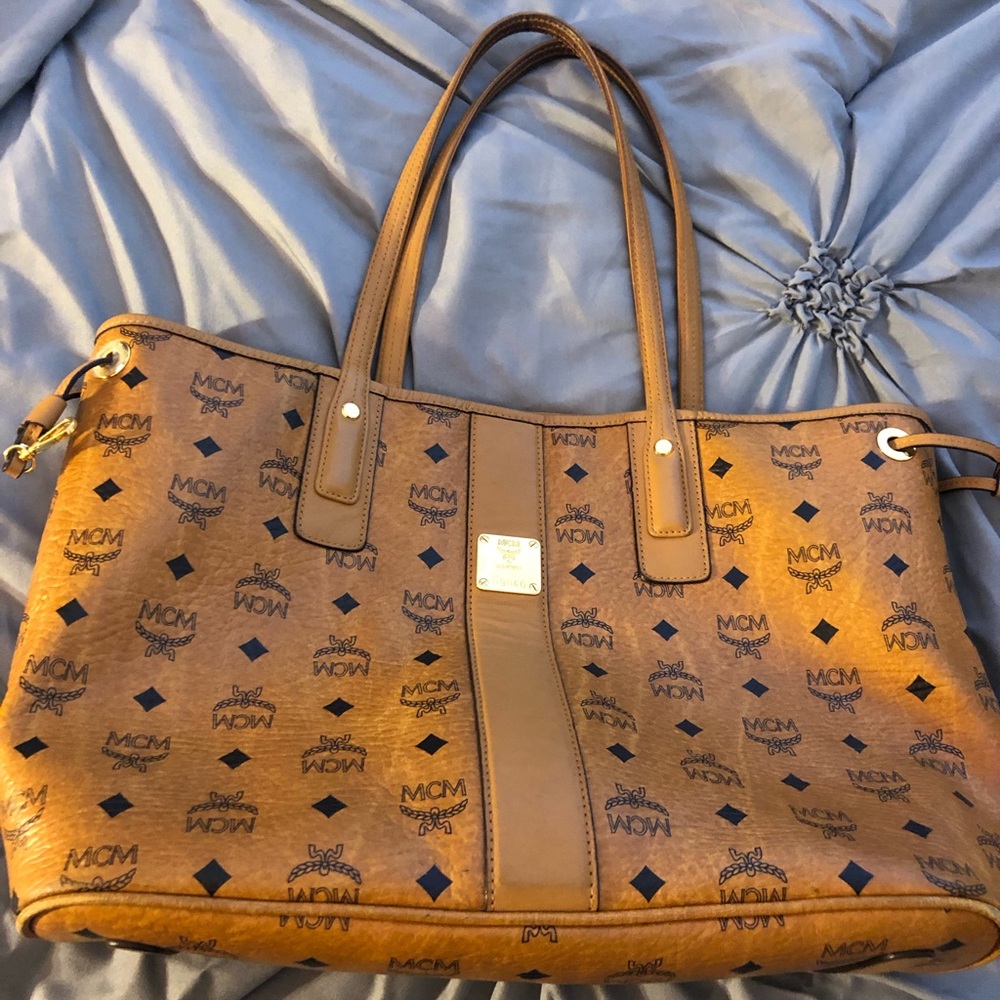 Authentic Used MCM Liz Reversible Medium Tote Bag